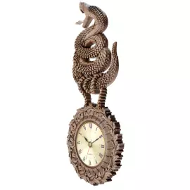 Часы настенные "Змея" из массива бука